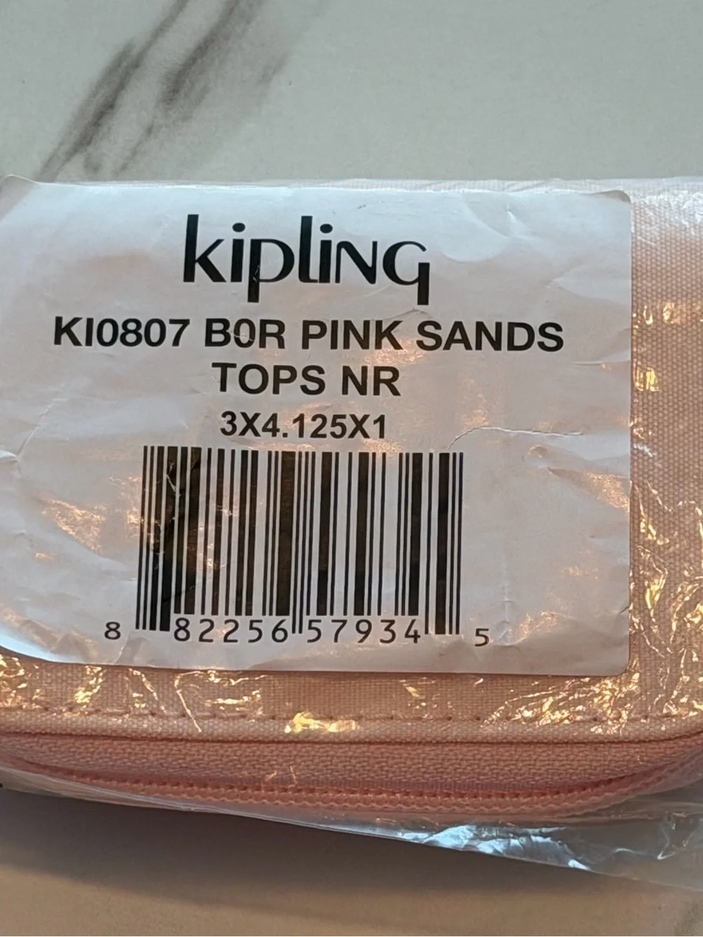 Kipling Tops Pink Sands Zip Wallet